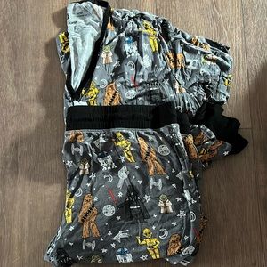 Little Sleepies Star Wars Short Sleeve top and Jogger bottoms size Large